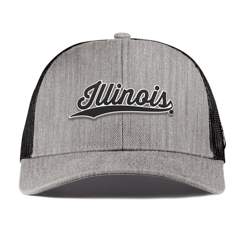 University of Illinois "Vintage Illinois Script" Curved Stretch Trucker Heather Gray