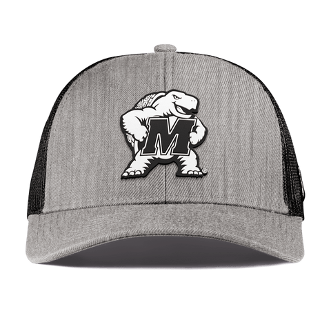 University of Maryland "Vintage Maryland Team Logo" Curved Stretch Trucker Heather Gray
