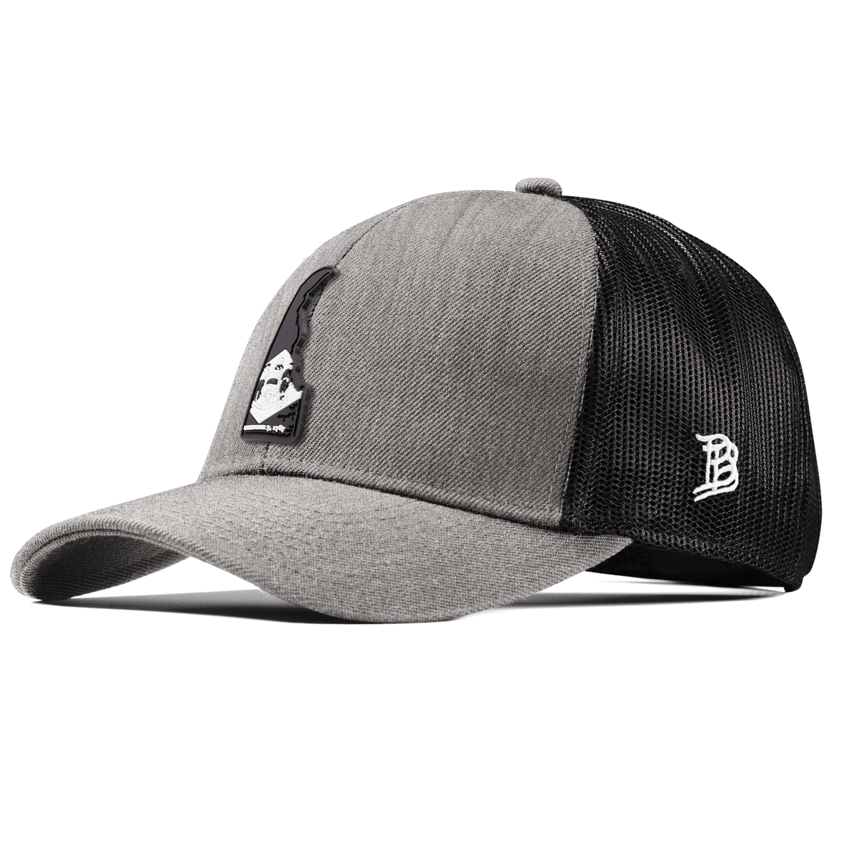Delaware Vintage Stretch Snapback Trucker Heather Gray