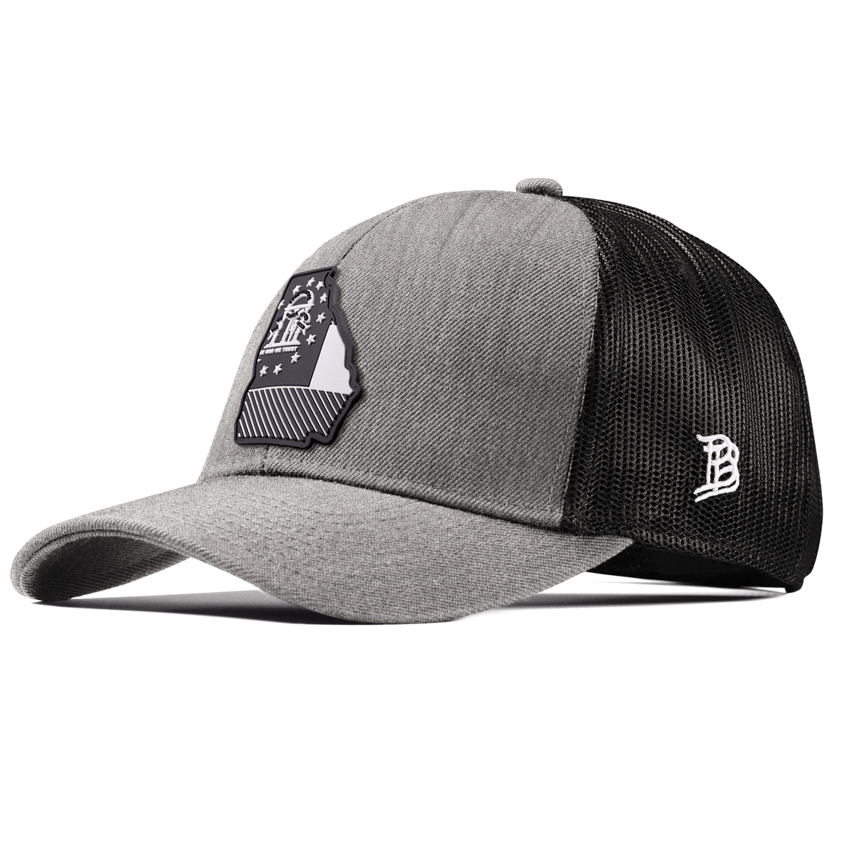 Georgia Vintage Stretch Snapback Trucker Heather Gray