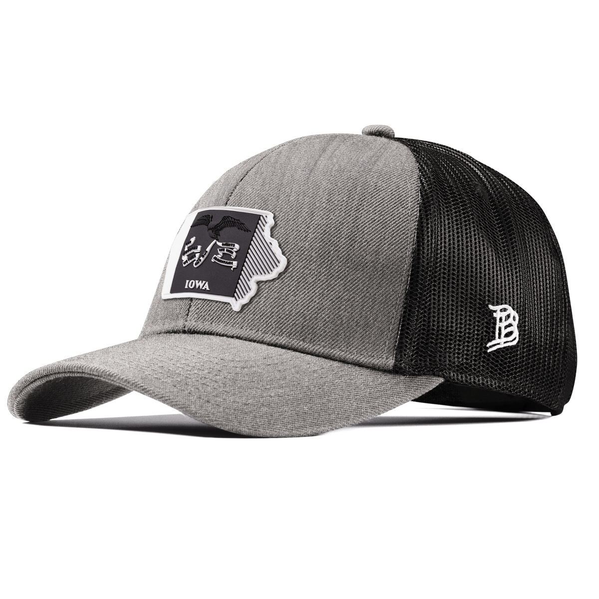 Iowa Vintage Stretch Snapback Trucker Heather Gray