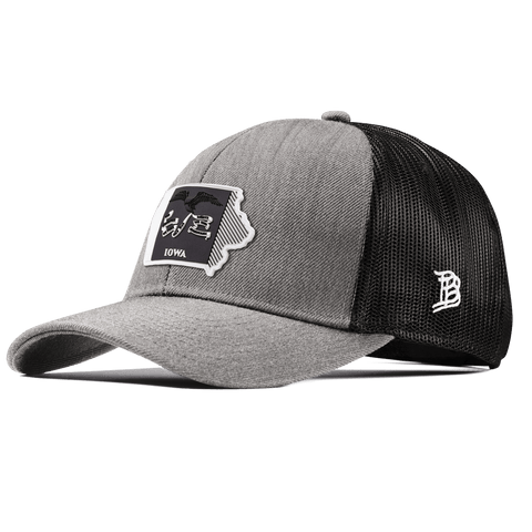 Iowa Vintage Stretch Snapback Trucker Heather Gray
