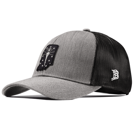 Indiana Vintage Stretch Snapback Trucker Heather Gray