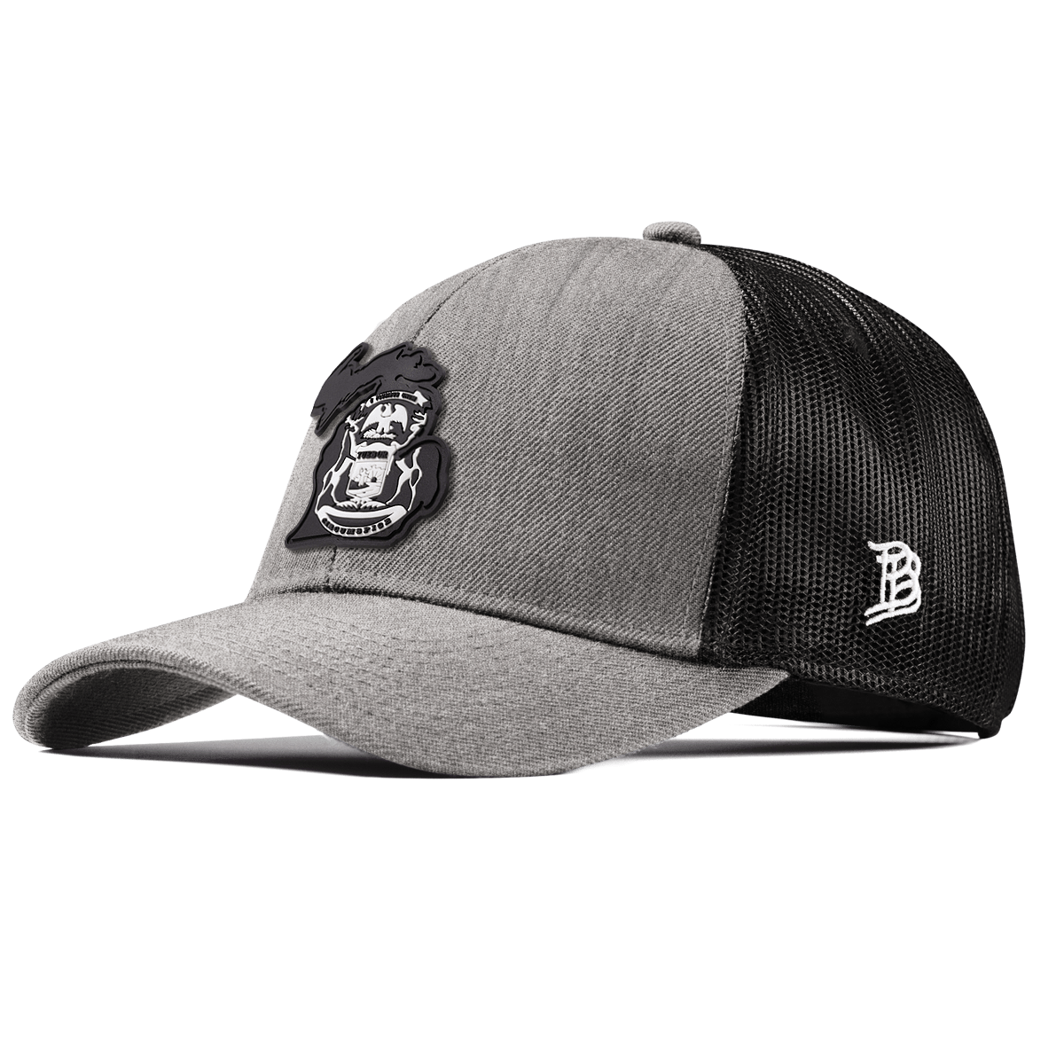 Michigan Vintage Stretch Snapback Trucker Heather Gray