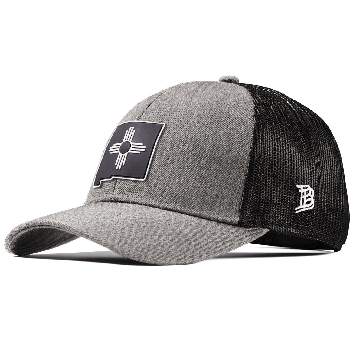 New Mexico Vintage Stretch Snapback Trucker Heather Gray