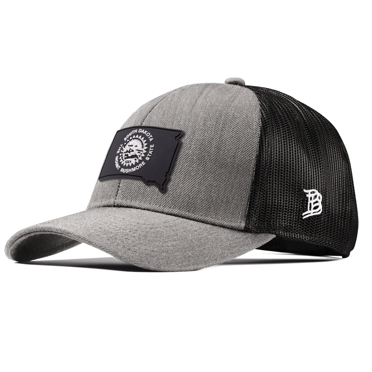 South Dakota Vintage Stretch Snapback Trucker Heather Gray