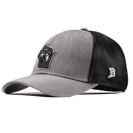 Wisconsin Vintage Stretch Snapback Trucker Heather Gray