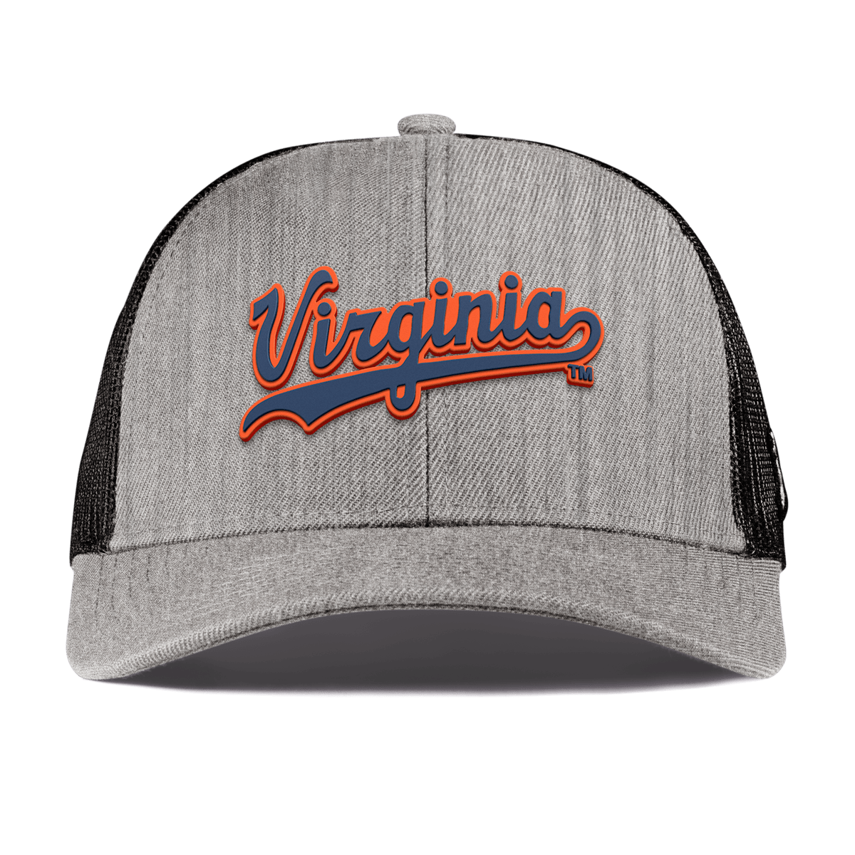 University of Virginia "Virginia Script" Curved Stretch Trucker Heather Gray