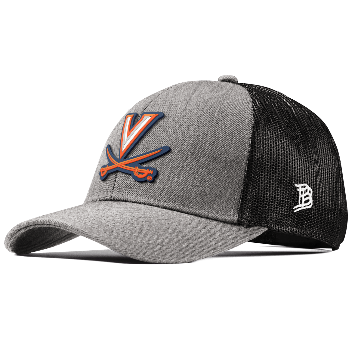 University of Virginia "Virginia Team Logo" Curved Stretch Trucker Heather Gray