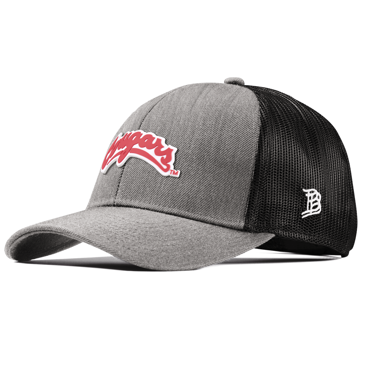 Washington State University "Washington State Cougars Script" Curved Stretch Trucker Heather Gray
