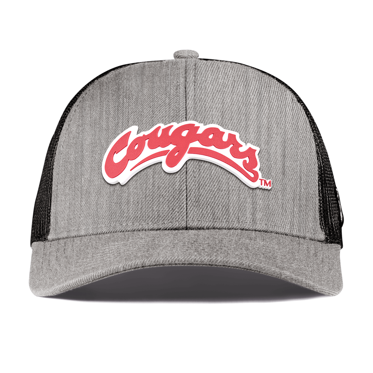 Washington State University "Washington State Cougars Script" Curved Stretch Trucker Heather Gray