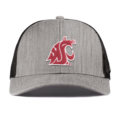Washington State University "Washington State Team Logo" Curved Stretch Trucker Heather Gray