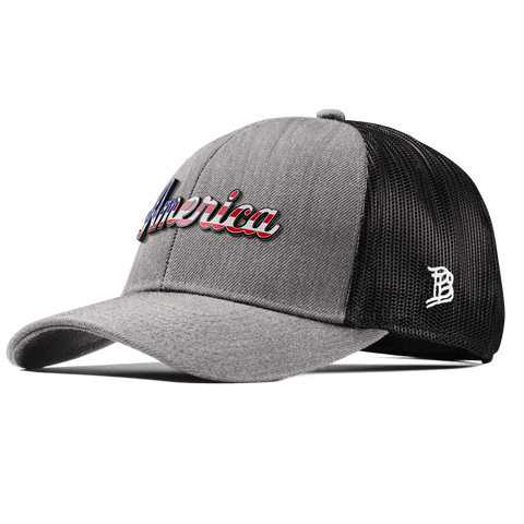 America Stretch Snapback Trucker Heather Gray