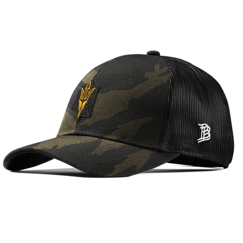Arizona State University "ASU Pitchfork" Stretch Snapback Trucker Midnight Camo