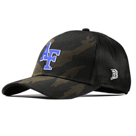 Air Force "Air Force Academy Block" Curved Stretch Trucker Midnight Camo