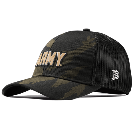 Army "Army West Point Gold Block" Stretch Snapback Trucker Midnight Camo
