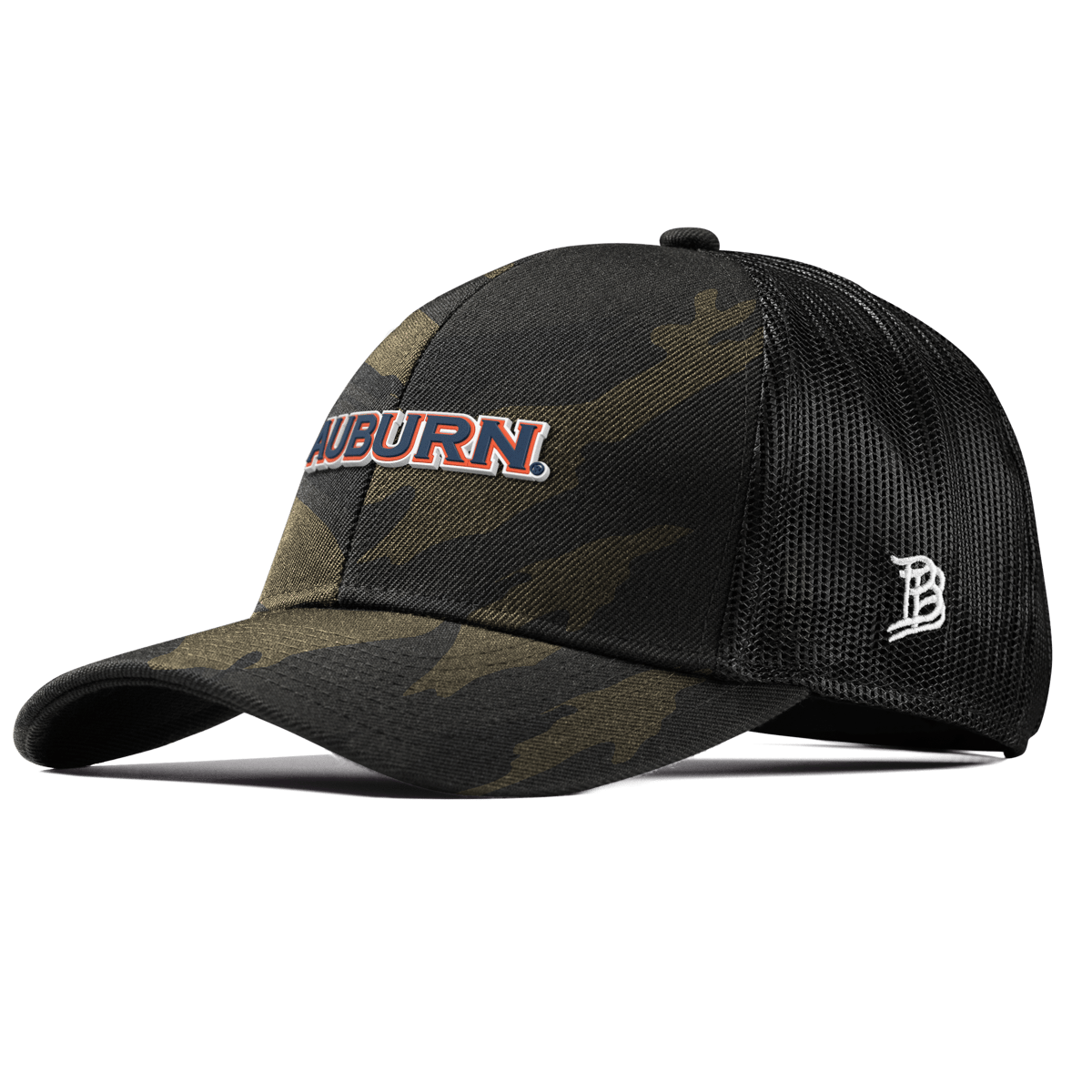 Auburn University "Auburn Block" Curved Stretch Trucker Midnight Camo
