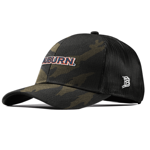 Auburn University "Auburn Block" Curved Stretch Trucker Midnight Camo