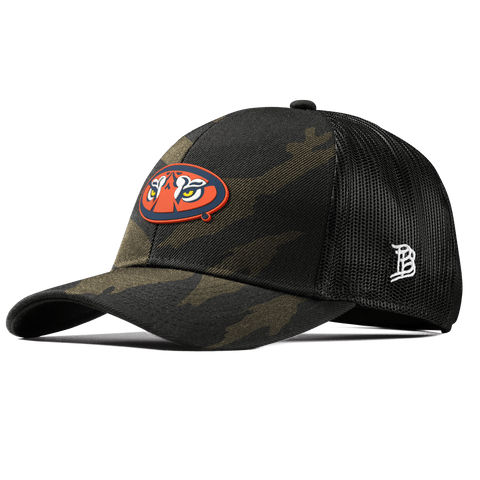 Auburn University "Auburn Tiger Eyes" Curved Stretch Trucker Midnight Camo