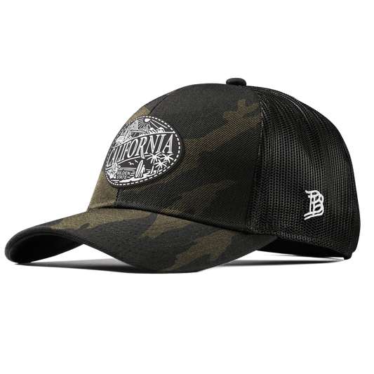 California Traveler Curved Stretch Trucker Midnight Camo