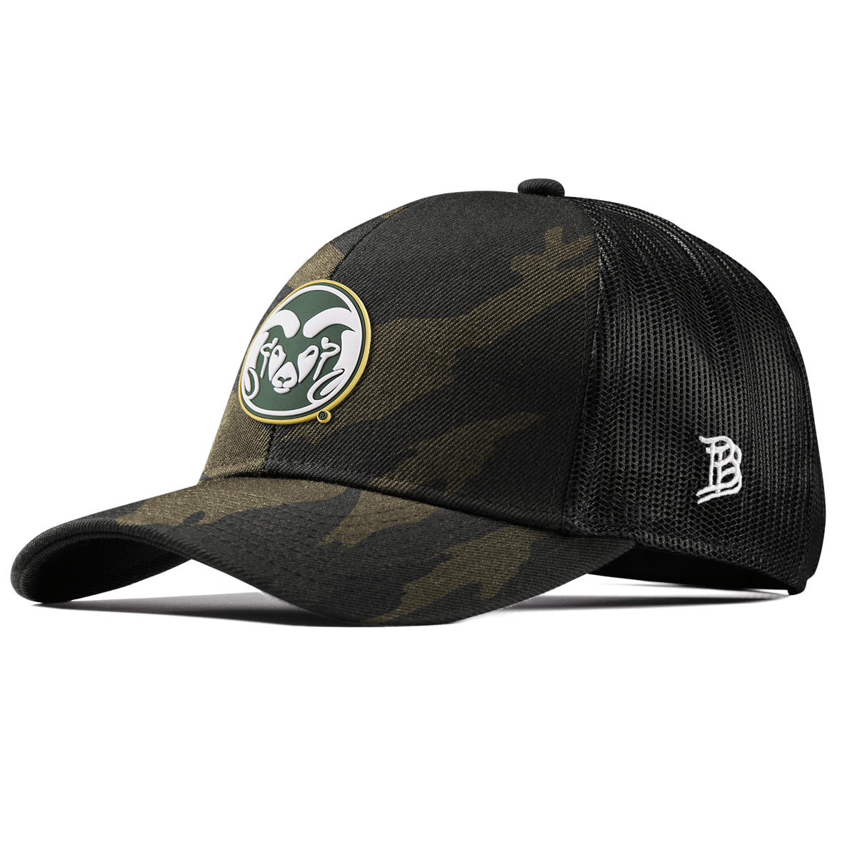 Colorado State University "Colorado State Team Logo" Stretch Snapback Trucker Midnight Camo
