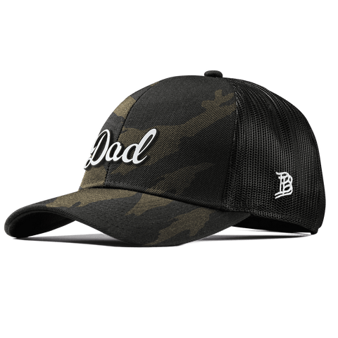Dad Script Stretch Snapback Trucker MidnightCamo