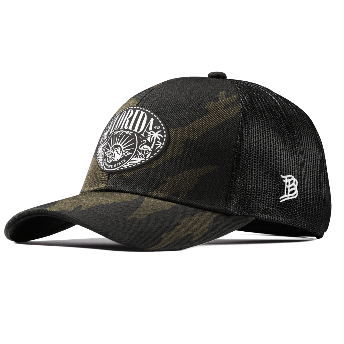 Florida Traveler Curved Stretch Trucker Midnight Camo