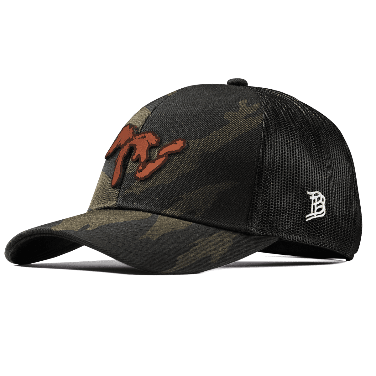 The Great Lakes Stretch Snapback Trucker Midnight Camo