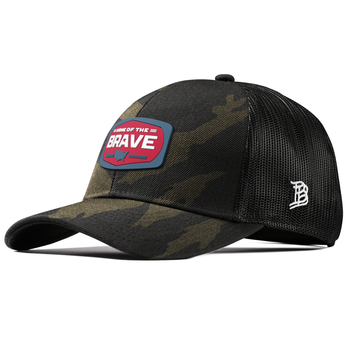 Home of the Brave Curved Stretch Trucker Midnight Camo