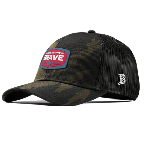 Home of the Brave Curved Stretch Trucker Midnight Camo