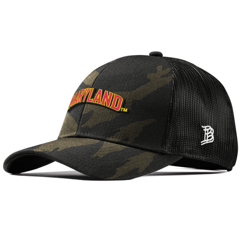 University of Maryland "Maryland Block" Curved Stretch Trucker Midnight Camo
