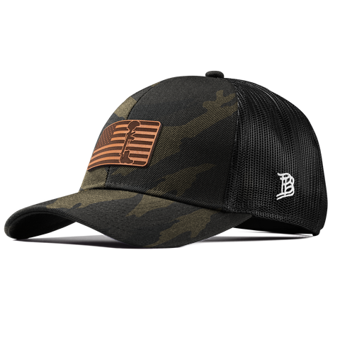 Memorial Stretch Snapback Trucker Midnight Camo