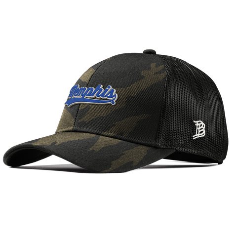 University of Memphis "Memphis Script" Curved Stretch Trucker Midnight Camo