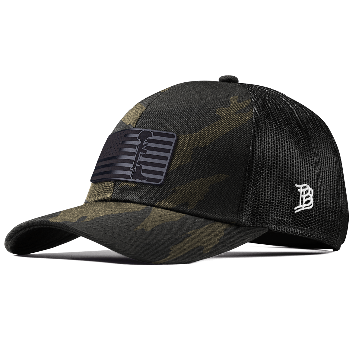 Midnight Memorial Stretch Snapback Trucker Midnight Camo