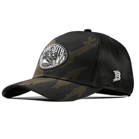 Minnesota Traveler Curved Stretch Trucker Midnight Camo