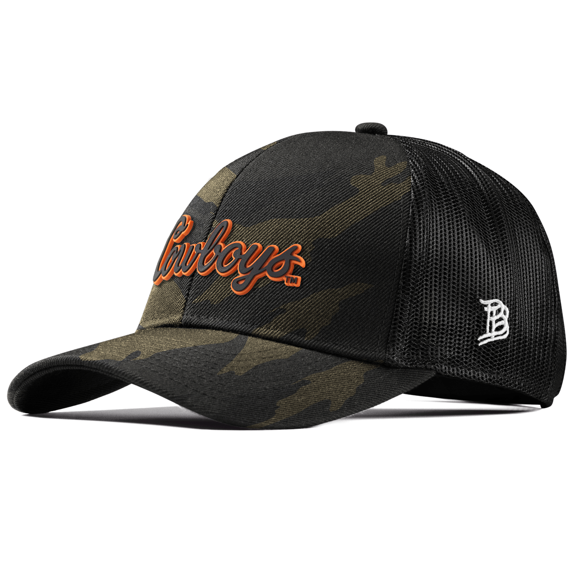 Oklahoma State University "Oklahoma State Cowboys" Stretch Snapback Trucker Midnight Camo