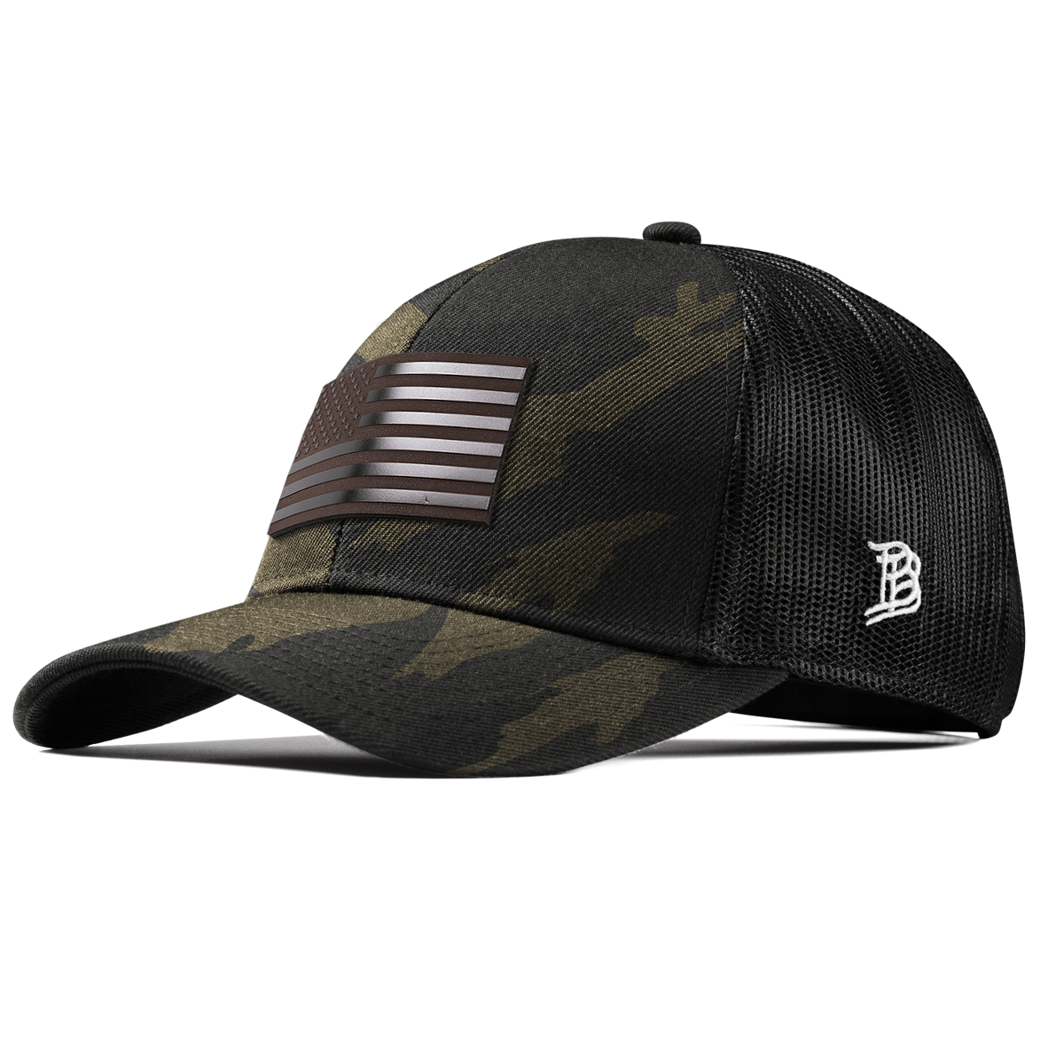 Old Glory Midnight Stretch Snapback Trucker Midnight Camo