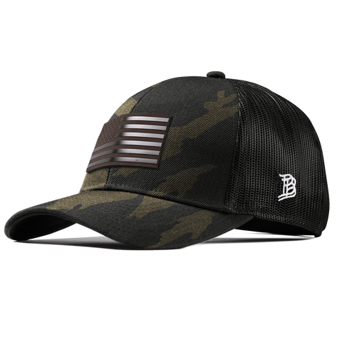 Old Glory Midnight Stretch Snapback Trucker Midnight Camo