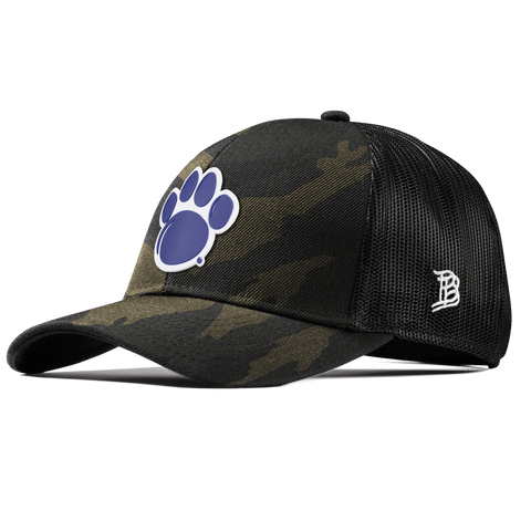 Pennsylvania State University "Penn State Paw" Curved Stretch Trucker Midnight Camo