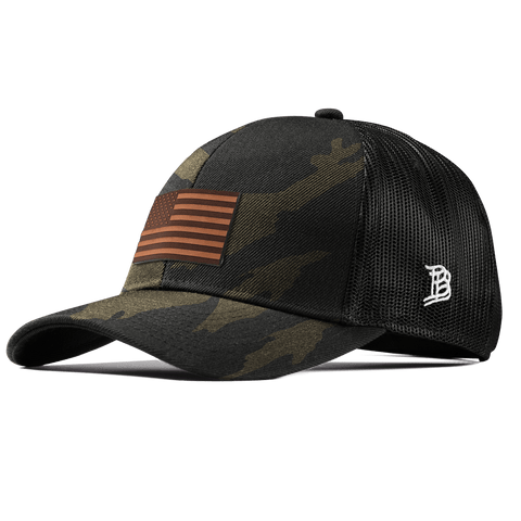 Old Glory Stretch Snapback Trucker Midnight Camo