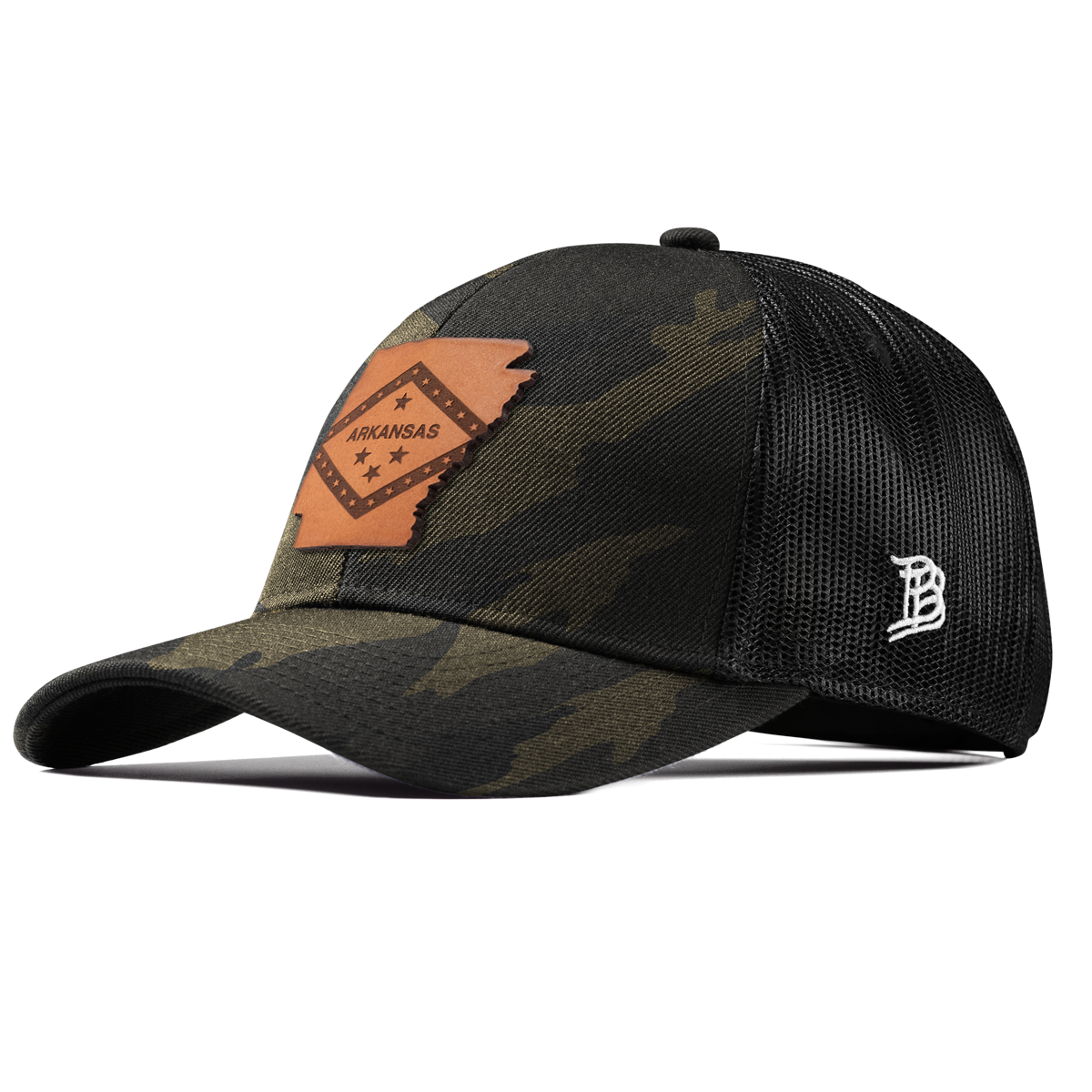Arkansas 25 Stretch Snapback Trucker Midnight Camo