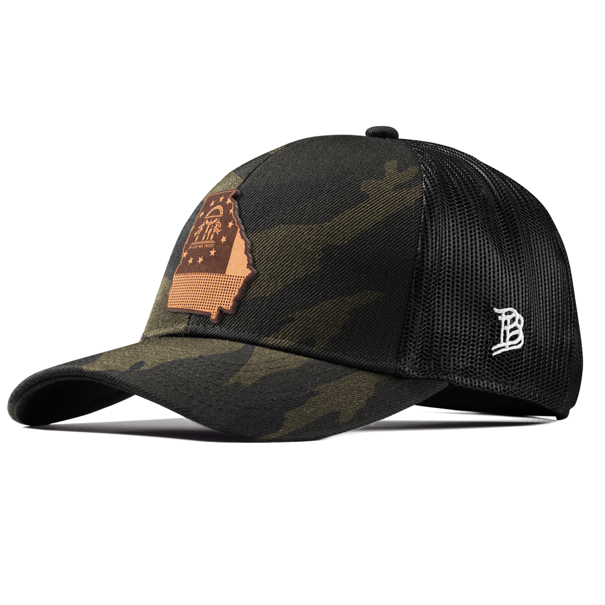 Georgia 4 Stretch Snapback Trucker Midnight Camo