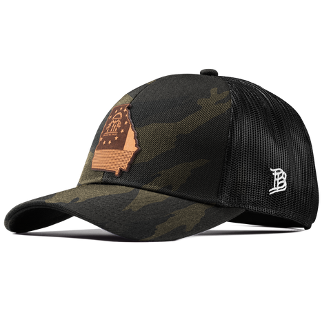 Georgia 4 Stretch Snapback Trucker Midnight Camo