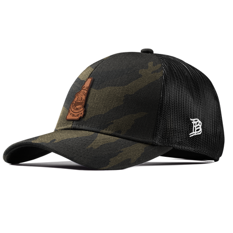 New Hampshire 9 Stretch Snapback Trucker Midnight Camo