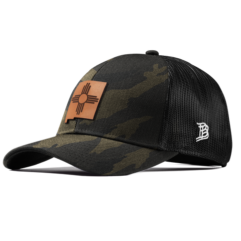 New Mexico 47 Stretch Snapback Trucker Midnight Camo