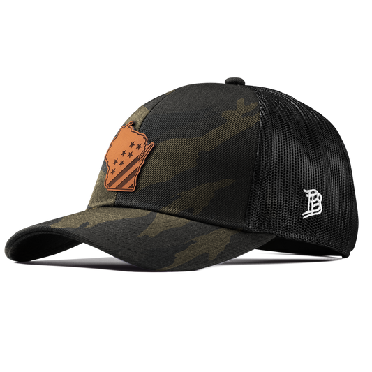 Wisconsin 30 Stretch Snapback Trucker Midnight Camo