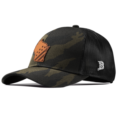 Wisconsin 30 Stretch Snapback Trucker Midnight Camo