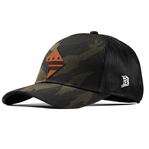 Washington DC Stretch Snapback Trucker Midnight Camo