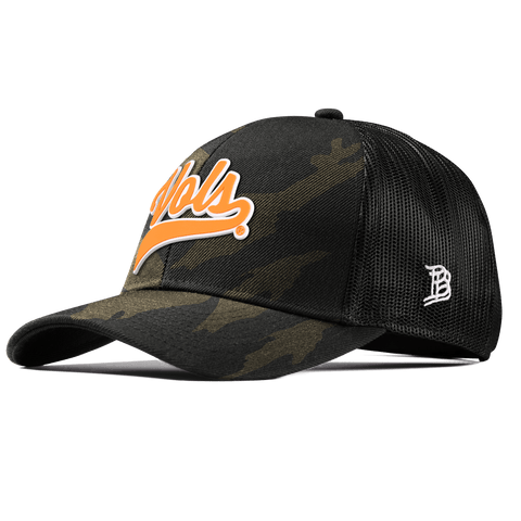 University of Tennessee "Tennessee Vols Script" Curved Stretch Trucker Midnight Camo