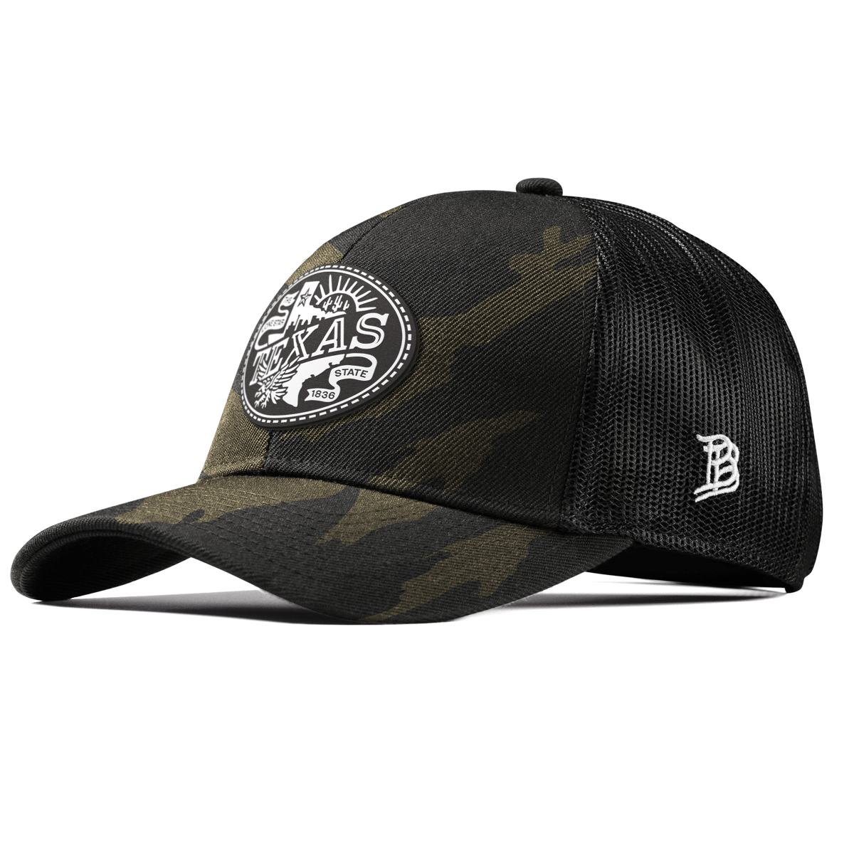 Texas Traveler Curved Stretch Trucker Midnight Camo
